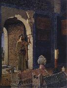 Osman Hamdy Bey Old Man in front of a Child's Tomb. Germany oil painting artist